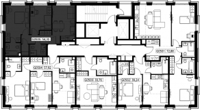 ЖК «Селигер Сити», планировка 2-комнатной квартиры, 55.45 м²