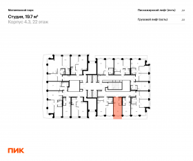 ЖК «Матвеевский парк», планировка студии, 19.70 м²