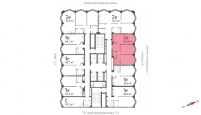 ЖК «ЗИЛАРТ», планировка 2-комнатной квартиры, 60.40 м²
