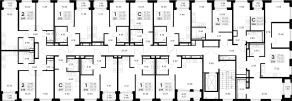 ЖК «GloraX Новоселье», планировка 1-комнатной квартиры, 38.43 м²