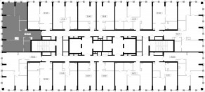 ЖК «MOD», планировка 3-комнатной квартиры, 85.73 м²