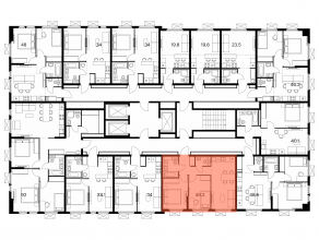 ЖК «Ярославский квартал», планировка 2-комнатной квартиры, 49.30 м²