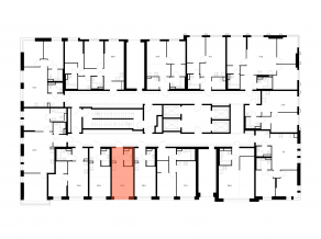 ЖК «Москворечье», планировка студии, 20.60 м²