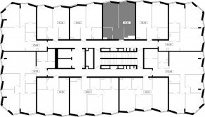 ЖК «MOD», планировка 1-комнатной квартиры, 45.85 м²