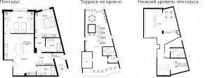 ЖК «Риверхаус», планировка 3-комнатной квартиры, 120.40 м²