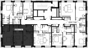 ЖК «Селигер Сити», планировка 2-комнатной квартиры, 58.95 м²
