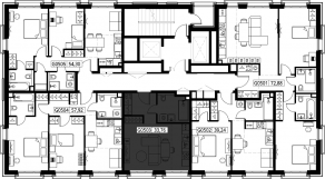 ЖК «Селигер Сити», планировка студии, 34.28 м²