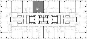 ЖК «MOD», планировка 1-комнатной квартиры, 41.55 м²
