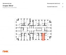 ЖК «Матвеевский парк», планировка студии, 19.80 м²