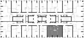 ЖК «MOD», планировка 2-комнатной квартиры, 61.78 м²