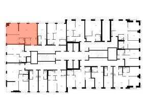 ЖК «Нарвин», планировка 2-комнатной квартиры, 65.30 м²