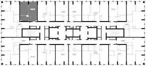 ЖК «MOD», планировка 1-комнатной квартиры, 41.19 м²