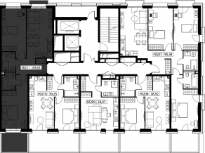 ЖК «Селигер Сити», планировка 2-комнатной квартиры, 73.25 м²
