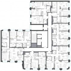 ЖК «Петровский парк II», планировка 2-комнатной квартиры, 65.00 м²