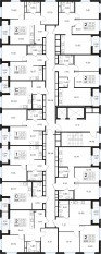 ЖК «GloraX Парголово», планировка 2-комнатной квартиры, 56.11 м²