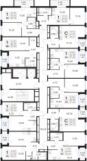 ЖК «GloraX Парголово», планировка 1-комнатной квартиры, 37.50 м²