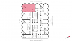 ЖК «ЗИЛАРТ», планировка 2-комнатной квартиры, 71.20 м²