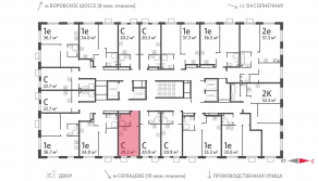 ЖК «Лучи», планировка студии, 20.20 м²