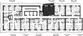ЖК «Селигер Сити», планировка 1-комнатной квартиры, 39.90 м²