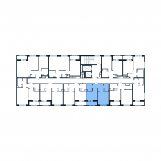 ЖК «Полис Приморский 2», планировка 1-комнатной квартиры, 34.00 м²