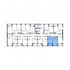 ЖК «Полис Приморский 2», планировка 1-комнатной квартиры, 34.40 м²