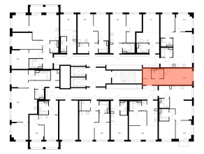 ЖК «Бунинская набережная», планировка студии, 24.90 м²