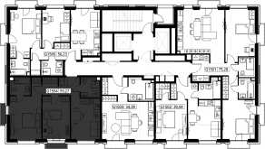 ЖК «Селигер Сити», планировка 2-комнатной квартиры, 60.72 м²