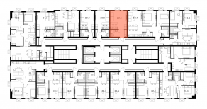 ЖК «Ярославский квартал», планировка студии, 23.60 м²