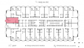 ЖК «ParkSide», планировка студии, 28.00 м²