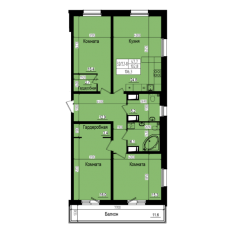 ЖК «Прагма City», планировка 3-комнатной квартиры, 106.30 м²