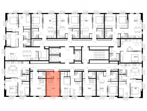 ЖК «Ярославский квартал», планировка студии, 19.80 м²