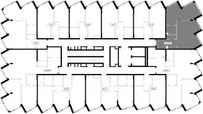 ЖК «MOD», планировка 1-комнатной квартиры, 63.94 м²