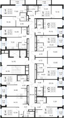 ЖК «GloraX Парголово», планировка 1-комнатной квартиры, 39.13 м²