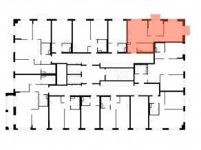 ЖК «Бунинская набережная», планировка 2-комнатной квартиры, 52.00 м²