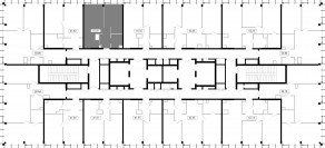 ЖК «MOD», планировка 1-комнатной квартиры, 41.41 м²
