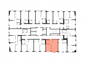 ЖК «Ярославский квартал», планировка 1-комнатной квартиры, 38.40 м²