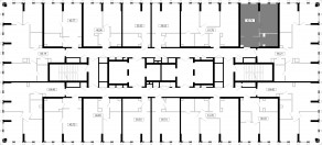 ЖК «MOD», планировка 1-комнатной квартиры, 40.74 м²