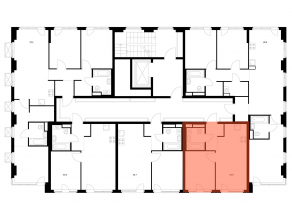 ЖК «2-й Иртышский», планировка 1-комнатной квартиры, 33.80 м²
