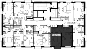 ЖК «Селигер Сити», планировка 1-комнатной квартиры, 41.10 м²