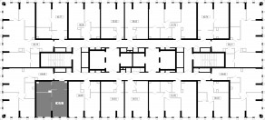 ЖК «MOD», планировка 1-комнатной квартиры, 40.75 м²