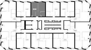 ЖК «MOD», планировка 1-комнатной квартиры, 41.81 м²