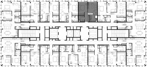 ЖК «MOD», планировка 1-комнатной квартиры, 43.36 м²