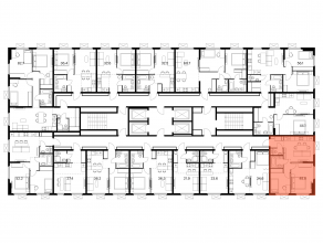 ЖК «Ярославский», планировка 2-комнатной квартиры, 48.80 м²