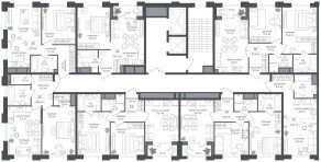 ЖК «Михалковский», планировка 3-комнатной квартиры, 59.90 м²
