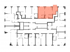 ЖК «Бунинская набережная», планировка 2-комнатной квартиры, 54.80 м²