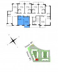 МЖК «Счастье 2.0», планировка 1-комнатной квартиры, 42.40 м²