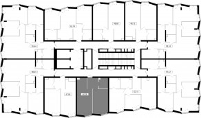 ЖК «MOD», планировка 1-комнатной квартиры, 48.38 м²
