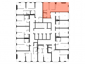 ЖК «2-й Иртышский», планировка 2-комнатной квартиры, 61.70 м²