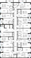 ЖК «GloraX Парголово», планировка 1-комнатной квартиры, 39.95 м²