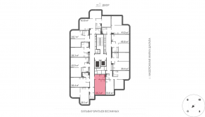 ЖК «Марк», планировка студии, 28.20 м²